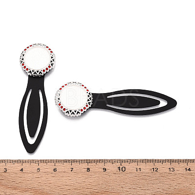 Alloy & Iron Bookmark Cabochon Settings PALLOY-N184-04S-1