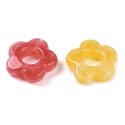 Gradient Color Transparent Acrylic Beads OACR-N137-49R-1