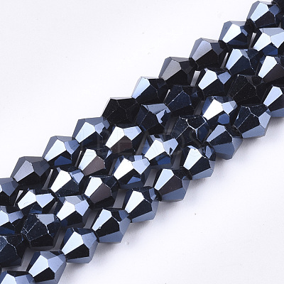 Electroplate Glass Beads Strands EGLA-Q118-6mm-A03-1