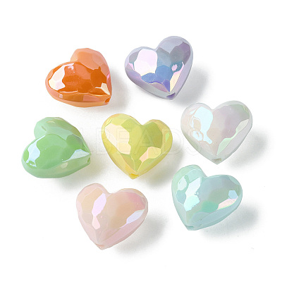 UV Plating Opaque Acrylic Beads X-MACR-M024-02-1