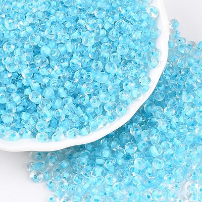 6/0 Inside Colours Transparent Glass Seed Beads X1-SEED-T007-07E-1