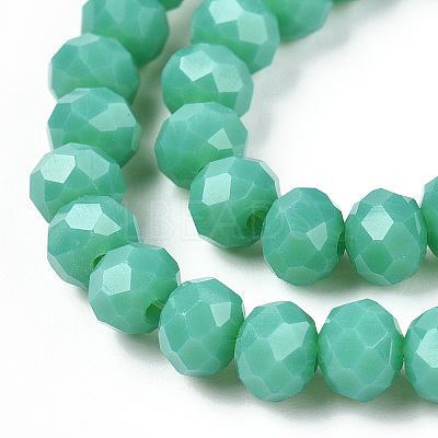 Opaque Solid Color Glass Beads Strands EGLA-A034-P6mm-D31-1
