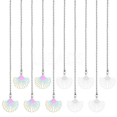 10Pcs 2 Colors Fan 304 Stainless Steel Charms Ceiling Fan Pull Chain Extenders PALLOY-HY00056-1