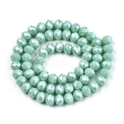 Electroplate Glass Beads Strands EGLA-A034-P6mm-A20-1