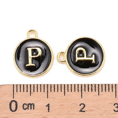 Golden Plated Alloy Charms LS-ENAM-S118-02P-1