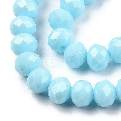 Electroplate Glass Beads Strands EGLA-A034-P8mm-A25-1