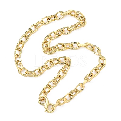 6MM Brass Cable Chain Necklaces with S Clasps NJEW-JN06442-1