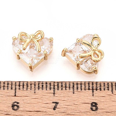 Brass Micro Pave Cubic Zirconia Pendants KK-T071-45G-1