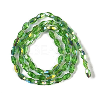 Electroplate Glass Beads Strands GLAA-Q101-03B-AB03-1