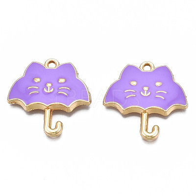 Rack Plating Alloy Enamel Pendants ENAM-T011-191C-1