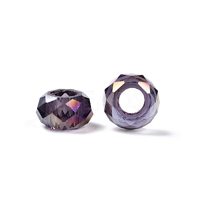 Transparent Glass European Beads GPDL-N005-D14mm-A16-1
