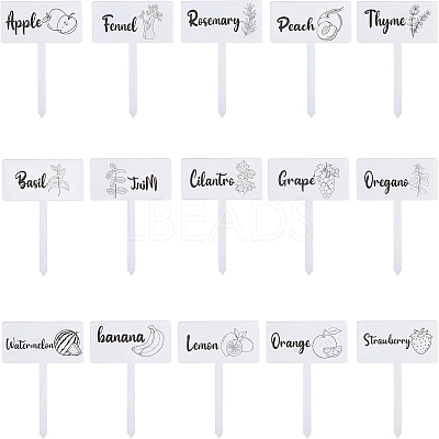 1 Set Acrylic Plant Labels AJEW-CA0004-57A-1