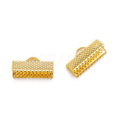 Iron Ribbon Crimp Ends E183-G-1