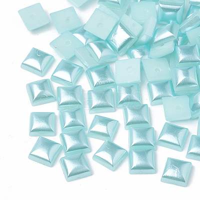 ABS Plastic Imitation Pearl Cabochons SACR-R748-6x6mm-Z19-1