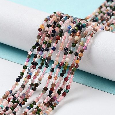 Natural Mixed Gemstone Beads Strands G-F619-21-2mm-1