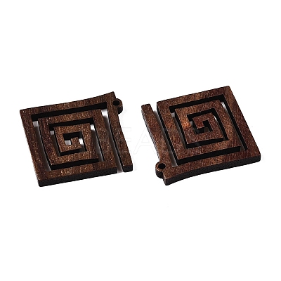 Natural Walnut Wood Pendants WOOD-T032-01-1