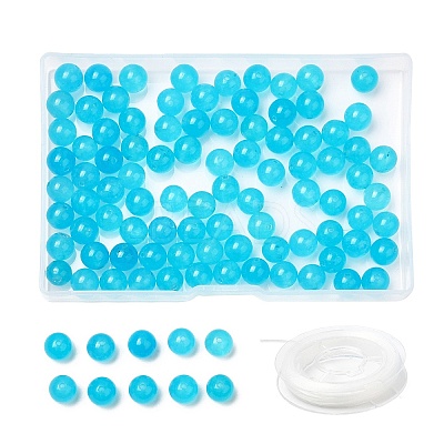 100Pcs Natural White Jade Beads DIY-SZ0004-58D-1