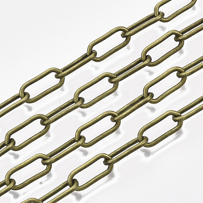Unwelded Iron Paperclip Chains CH-S125-09B-AB-1