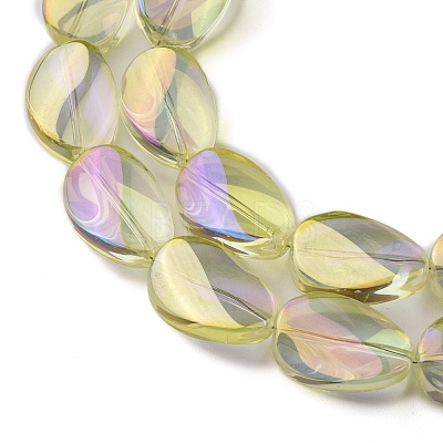 Transparent Electroplate Glass Bead Strands EGLA-C001-FR03-1