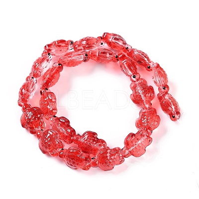 Transparent Glass Enamel Beads Strands GLAA-B021-06D-1