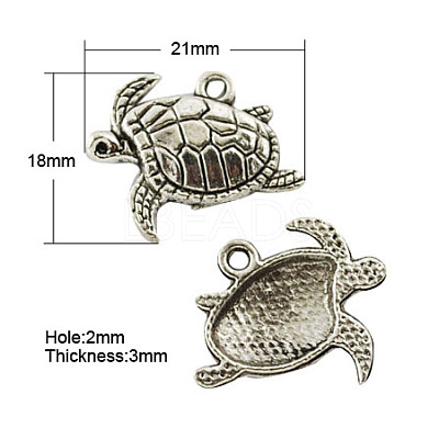 Tibetan Style Alloy Pendants X-TIBEP-22627-AS-NR-1