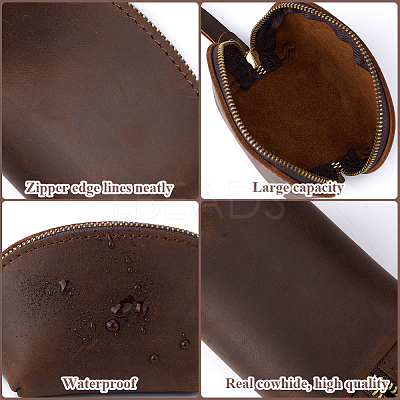 Leather Credit Card Wallets for Women Men AJEW-WH20007-10A-1