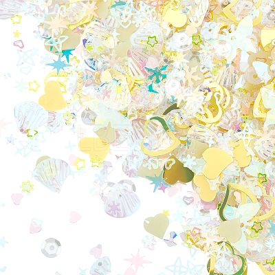 100G Plastic Sequins Beads PVC-CP0001-01A-1