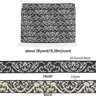 Ethnic Style Embroidery Polycotton Ribbons OCOR-WH0066-22A-1