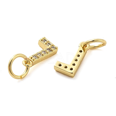 Brass Micro Pave Cubic Zirconia Pendants KK-M273-02G-L-1