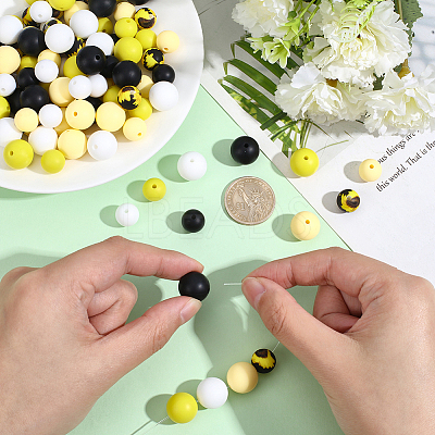 100Pcs Silicone Beads SIL-PA0001-39B-1