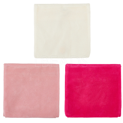 3Pcs 3 Colors Folding Velvet Jewelry Storage Bags for Earrings Rings Bracelets ABAG-CN0001-69B-1