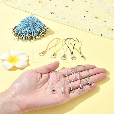 100Pcs Polyester Cord Mobile Straps MOBA-FS0001-02D-1