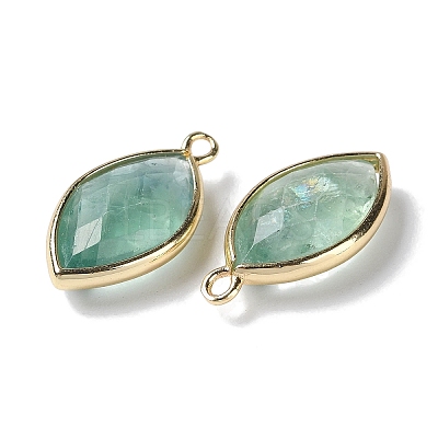 Natural Green Fluorite Pendants G-B009-01G-V-1