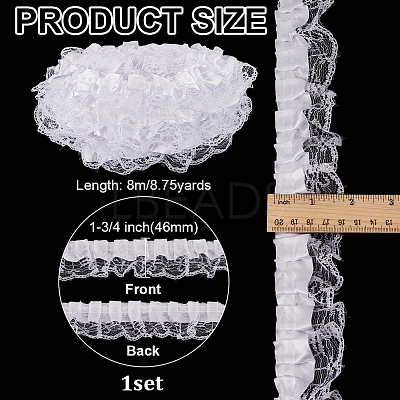 7.7~8M Stain Flower Lace Ribbon OCOR-FG0002-35A-1