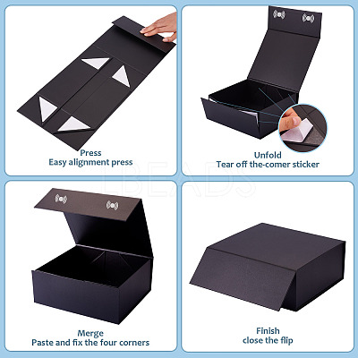 Foldable Rectangle Paper Storage Gift Cases CON-TAC0019-001A-1