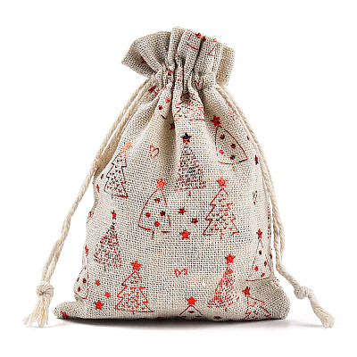 Christmas Theme Cotton Fabric Cloth Bag ABAG-H104-B02-1