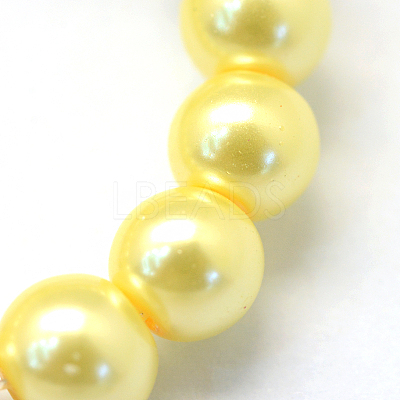 Baking Paint Pearlized Glass Pearl Round Bead Strands HY-Q003-6mm-22-1