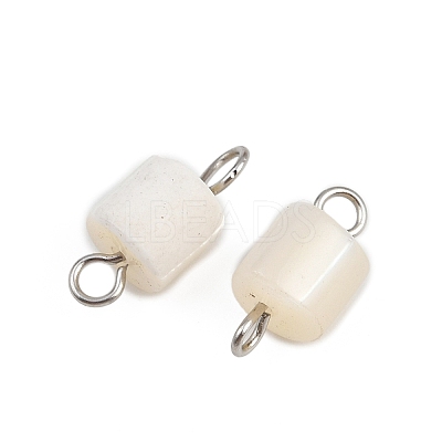Natural Shell Square Connector Charms STAS-D378-23P-1