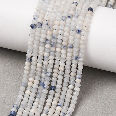 Natural Blue White Dumortierite Beads Strands GG-CBA9631-C01-01-1
