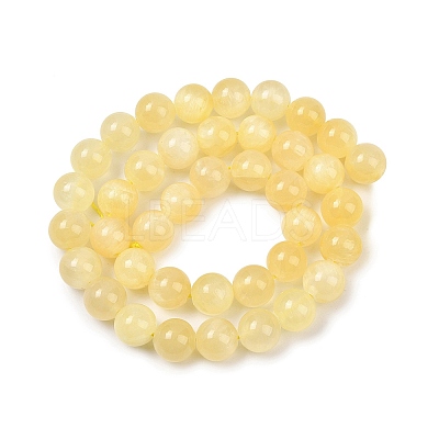 Natural Golden Silk Jade Beads Strands G-Z112-A01-10mm-1
