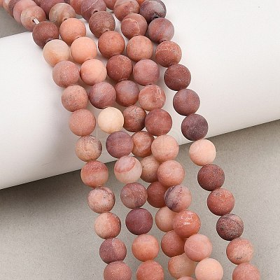 Natural Pink Aventurine Beads Strands LS-G-G716-01-6mm-1