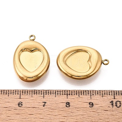 304 Stainless Steel Pendant Cabochon Settings X-STAS-T075-24G-1