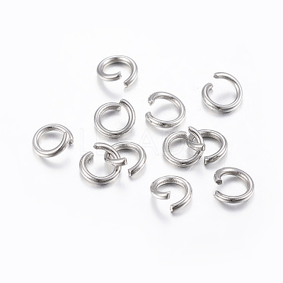 Tarnish Resistant 304 Stainless Steel Open Jump Rings STAS-H437-8x1mm-1