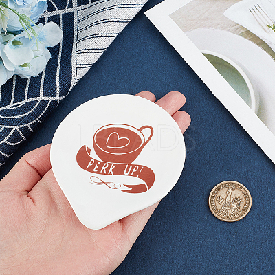 Coffee Cup Pattern Ceramic Spoon Holder AJEW-WH0348-181B-02-1