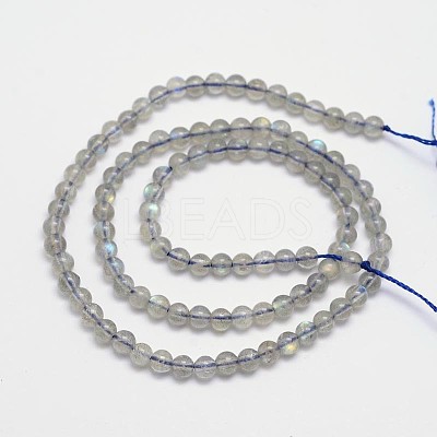Natural Labradorite Round Bead Strands X-G-M263-A-03-1
