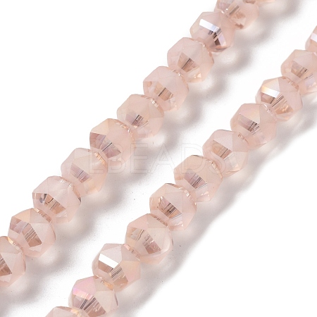 Electroplate Transparent Glass Beads Strands EGLA-I018-AB02-1