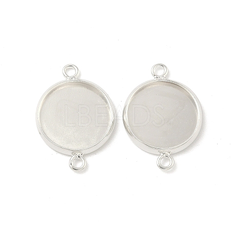 Flat Round Brass Connector Cabochon Settings KK-K414-13D-S-1