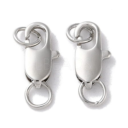 Rack Plating Brass Lobster Claw Clasps KK-F090-24P-02-1