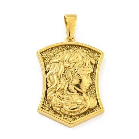 Ion Plating(IP) 304 Stainless Steel Pendants STAS-R231-14B-G-1