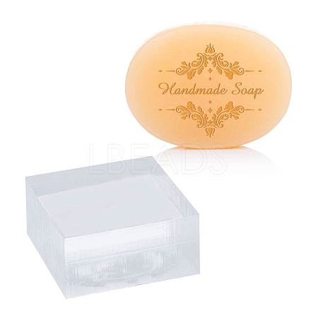 Clear Acrylic Soap Stamps DIY-WH0442-004-1